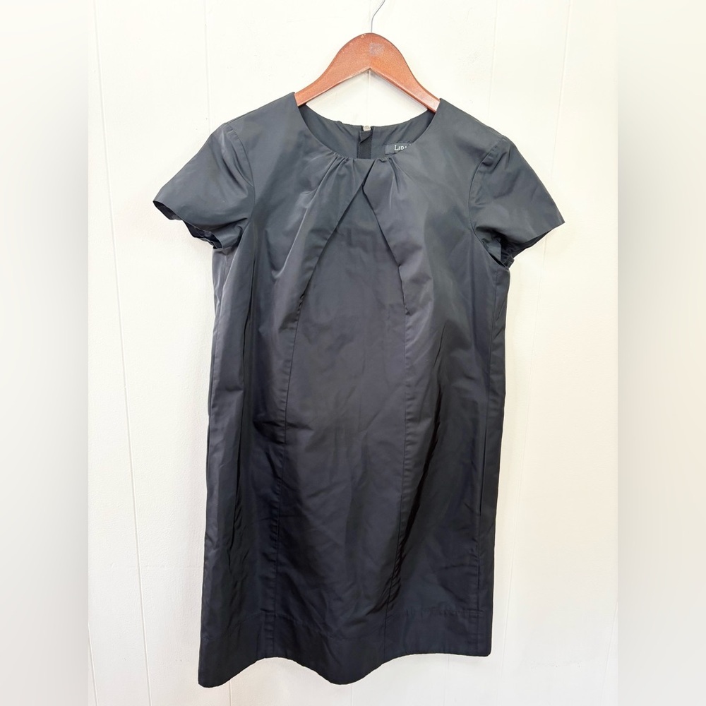 Lida Baday silk taffeta short sleeve shift dress size 10